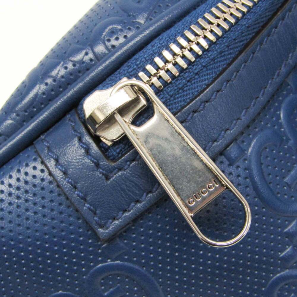 GUCCI Authentic Blue Leather Fanny Pack - Picture 8 of 12